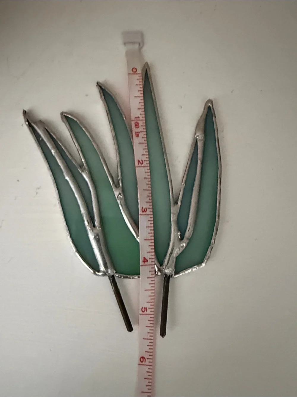 Handmade Stained Glass Agave Plant - Green